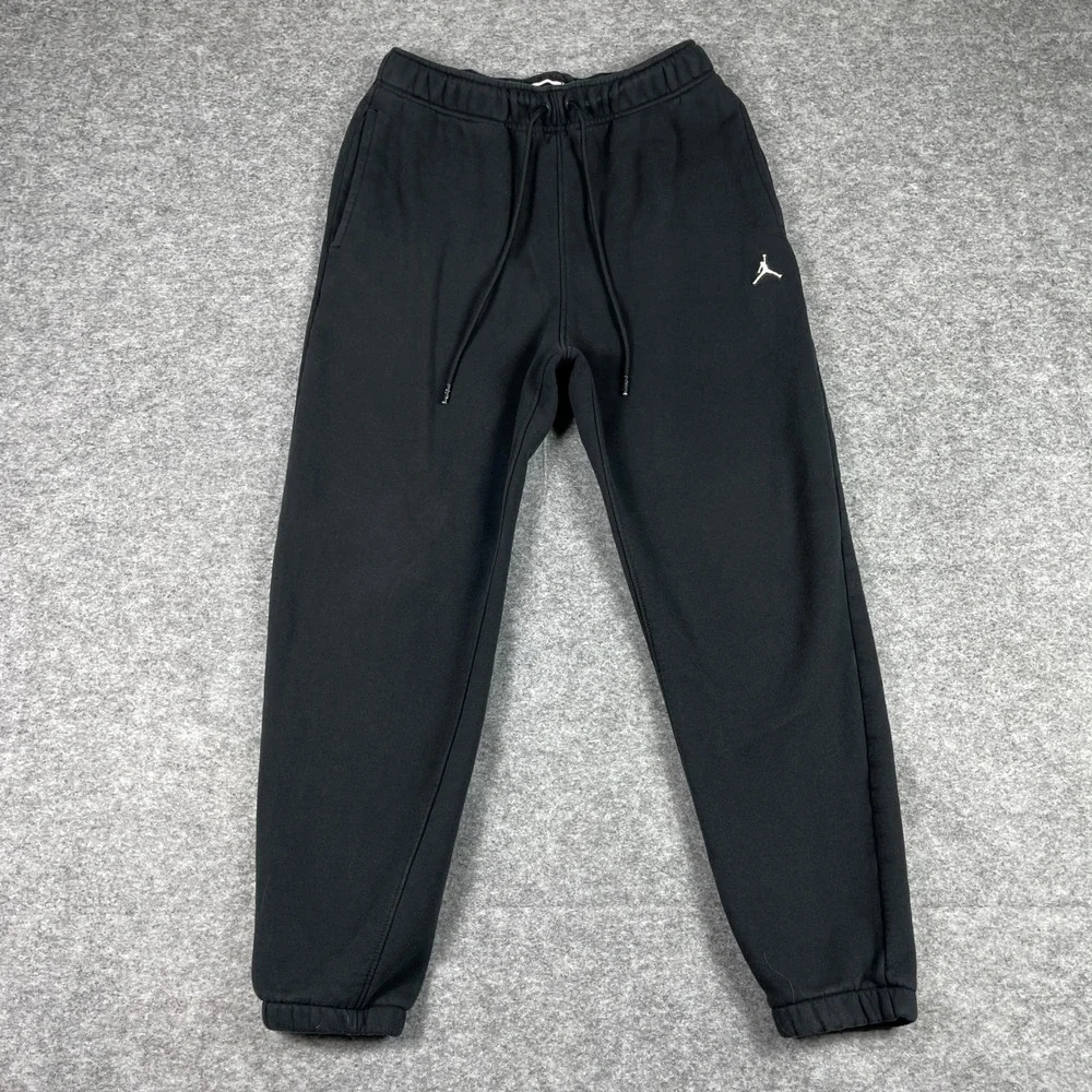 Jordan Sweatpants Mens Medium Black Essentials Fleece Tapered Joggers DA9820-010